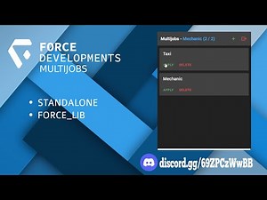 Force Multijobs [ESX, QBCORE, STANDALONE] │FIVEM SCRIPT (Multijob system)
