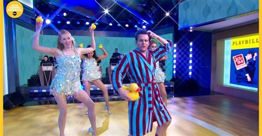 Video: See Jonathan Groff and the Cast of Just in Time Get Splishin' and Splashin' on Good Morning America