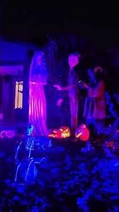 cool corpse bride animatronic on Halloween night