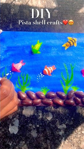 🐠PISTA SHELL CRAFTS❤️😍| #shortsfeed #diy #ytshorts #fishtank #crafts