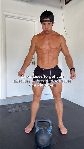 If I could only do three exercises to get shredded at home these would be it. #kettlebell #workout