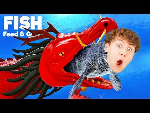 Der LEGENDÄRE DRACHEN-MONSTER-FISCH greift an?! - Feed and Grow Fish