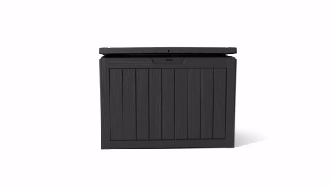 EasyUp 45 Gallon Resin Deck Box, Lockable Patio Outdoor Storage Box for Furniture, Garden Tools and Tools Storage, Waterproof Outside Storage Boxes