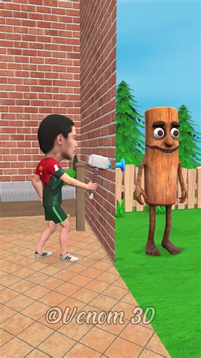 Tung Tung Sahur and Cristiano Ronaldo funny the strange nail 3D cartoon #funny #mrbeast #animation