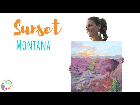 Acrylic Painting Tutorial | How to Paint a Sunset in the Desert