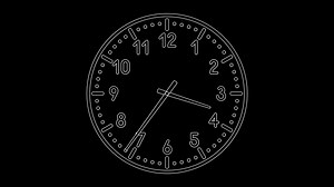 Motion background with spinning clock. | Premium Stock Video Footage