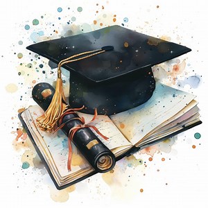 10 Tossed Graduation Cap Clipart Bundle, Flying Cap Illustration, Printable Watercolor Clipart, High Quality JPG, Paper Craft, Junk Journals - Etsy UK