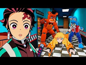 TANJIRO SURVIVES A NIGHT in FNAF I DEMON SLAYER VR