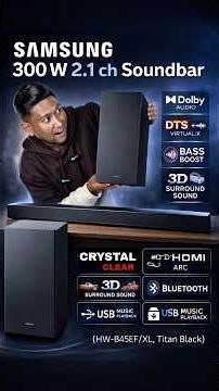 Samsung HW-B45EF/XL Soundbar With Wireless Subwoofer | 300W | Quick Review Audio Test #soundbar