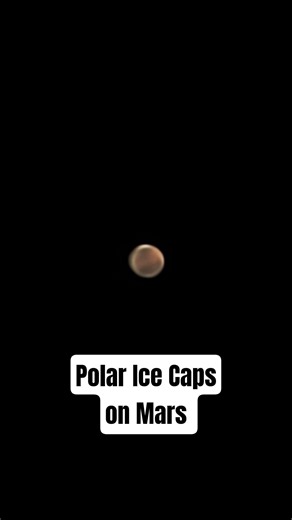 Polar Ice Caps on Mars Captured Using My Celestron Astromaster Telescope #mars #telescope
