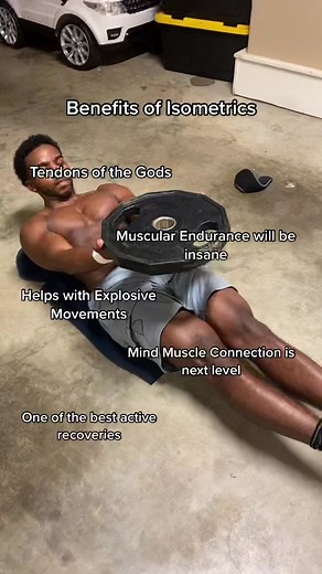 Isometrics is basically static holds with or without weight #isometrics #fitness