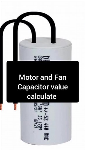 Capacitor value calculation | capacitor formula #capacitor #short #electrical #runcapacitor