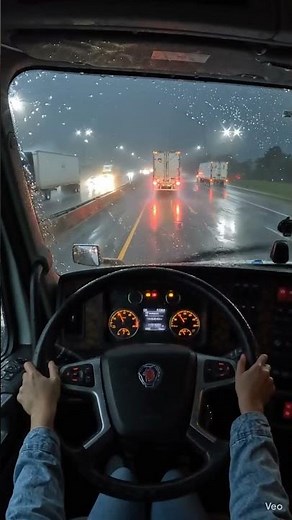 American Truck Driving in Heavy Rain | Relaxing Highway Ride Through the Storm 🚛🇺🇸