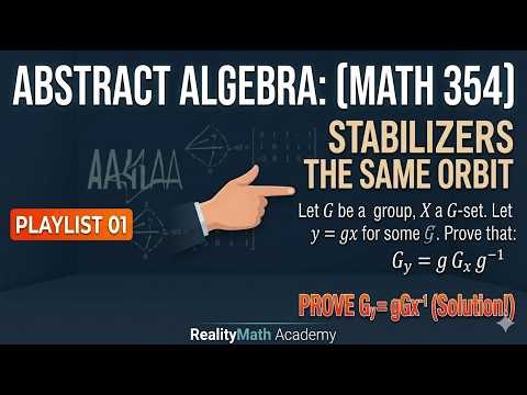 Abstract Algebra Proof | Conjugate Stabilizers in Group Actions Explained Step-by-Step