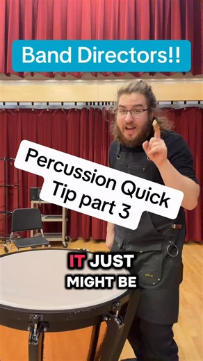 Brandon Phelps on Instagram: "Keep that head in tune!!! #musiceducation #bandteacher #percussion #percussionist #timpani"