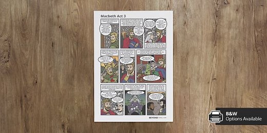 Macbeth Act 3 Summary Comic Strip