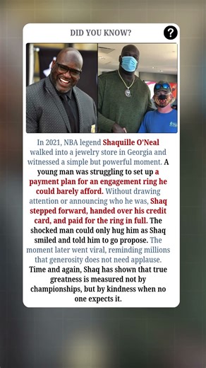 Shaq Did This Without Saying a Word