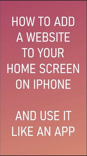How to Add a Website to your Home Screen on iPhone