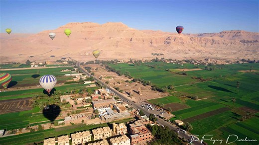 Hot Air Balloon Over Luxor, Egypt - A Spectacular Flight Above Ancient Temples