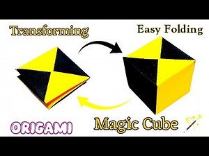 Origami Magic Cube Easy Folding 🪄|Unfold The Mystery Paper Craft✨|Folding Trick|Origami Craft World