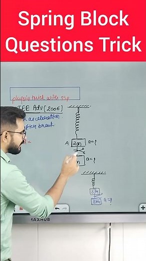 JEE advance spring block question short tricks | JEE NEET physics tricks by ssp sir
