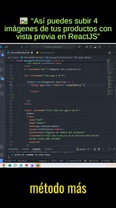 31K views · 799 reactions | ️ “Así puedes subir 4 imágenes con vista previa en ReactJS” #programacionweb #desarrolloweb #programadoresweb #ReactJS #javascript | Progamacion web, | Facebook