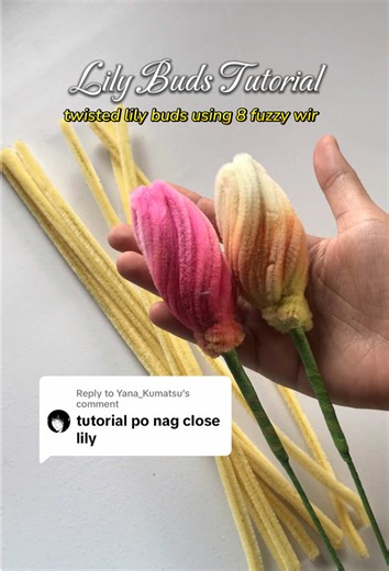 Twisted Lily Buds Tutorial with Fuzzy Wire