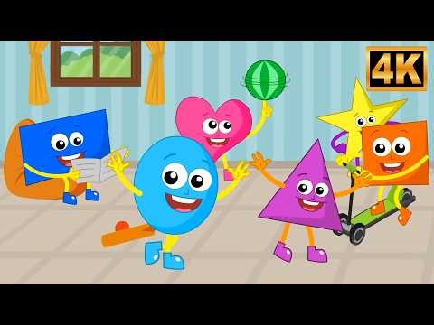 Shapes & Numbers Song for Kids | Learn Basic Shapes | Kindergarten Learning Rhymes