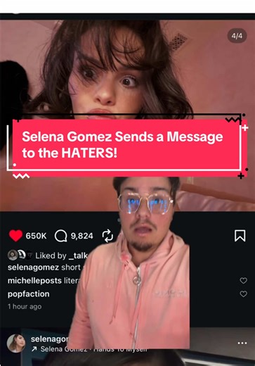 Selena Gomez Sends a Message to the HATERS! #selenagomez #greenscreen