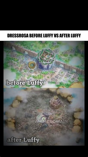 Dressrosa before and after luffy 😭| #onepiece