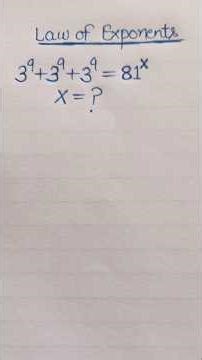 law of exponents problem||#maths #mathematics #education