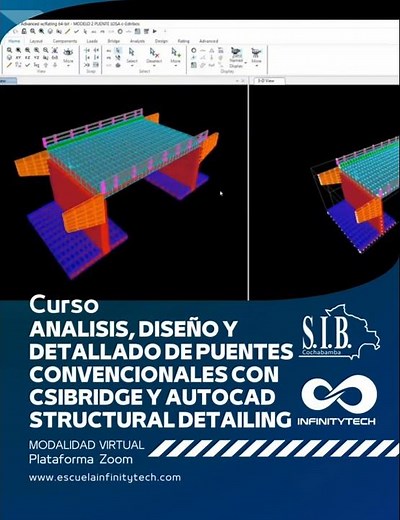 ANÁLISIS, DISEÑO Y DETALLADO DE PUENTES CONVENCIONALES CON CSI BRIDGE Y AUTOCAD STRUCTURAL DETAILING