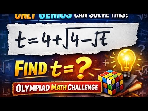 99% Students Fail This Equation | Find t (Olympiad Math)@mathsolver1117 