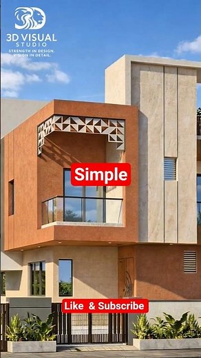 Simple G+1 Home Design - Elegant Elevation #architecture #homedesign