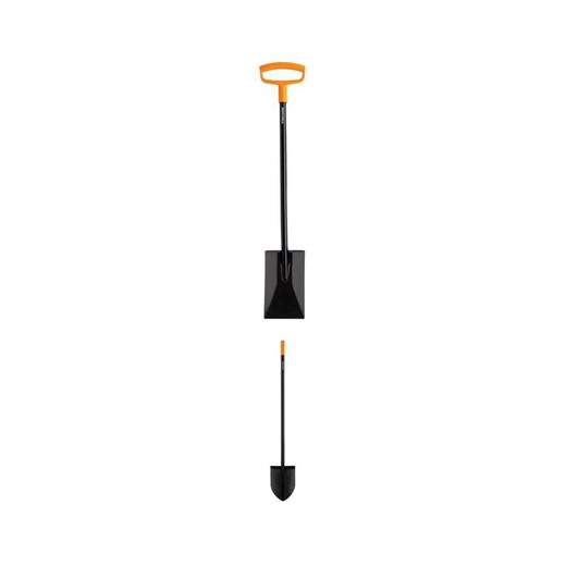 Fiskars Steel D-handle Garden Spade and 57 in. Long-handled Digging Shovel Combo - The Home Depot