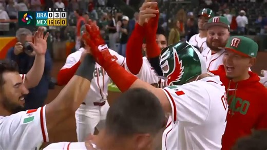 Mexico walk-off Brazil 16-0 in six-inning mercy rule game to remain unbeaten at World Baseball Classic