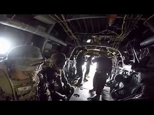 What it's like to fast rope out of a helicopter.