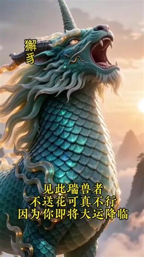 獬豸（xiè zhì）又称獬廌、解豸，是中国古代神话中的法兽，象征司法公正、明辨是非。体态似牛、羊或麒麟，独角为标志，体型大者如牛，小者如羊样貌：青黑密毛，双目有神，额顶独角，故俗称“独角兽” 。#中华文化 #好运降临 #獬豸