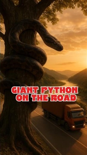 Giant Python on the Road