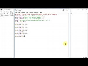Python Program find the median among three given numbers