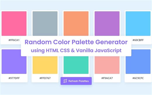 使用HTML、CSS和JavaScript构建随机调色板生成器