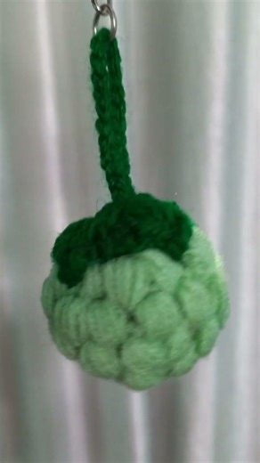 crochet fruit key chain