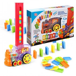 🚂𝗗𝗼𝗺𝗶𝗻𝗼 𝗘𝗹𝗲𝗰𝘁𝗿𝗶𝗰 𝗧𝗿𝗮𝗶𝗻 𝘄𝗶𝘁𝗵 𝟴𝟬 𝗣𝗰𝘀 𝗗𝗼𝗺𝗶𝗻𝗼🚂 Put the dominoes in the box on the train, open the switch, the train will automatically drive with dominoes, and began to put dominoes in order; The train can turn at the head, and there are lights and music. 👉𝗜𝗻𝗰𝗹𝘂𝗱𝗲𝘀: 🔥Train x 1 🔥Fittings x 2 🔥Domino x 80 👉𝗙𝗲𝗮𝘁𝘂𝗿𝗲𝘀: ✅ABS Material ✅Battery Operated ✅Tumble Down Action ✅Lights & Sound ✅Excellent Packaging ✅Best Idea Gift 🛒𝗦𝗵𝗼𝗽 𝗡𝗼𝘄: https:/