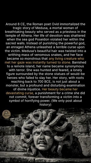From beautiful priestess to feared Gorgon, Medusas story is a tragic myth. #history #ancienthistory #arthistory | Uncover This