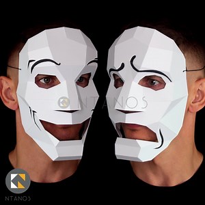 Comedy Tragedy Masks: DIY Papercraft Masks (PDF Pattern) - Etsy