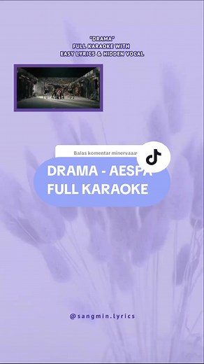 DRAMA - AESPA KARAOKE with Easy Lyrics & Hidden Vocal
