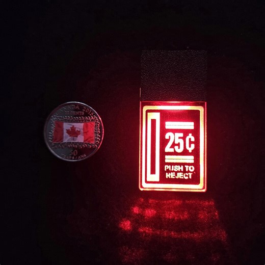 Lapel Pin - 25 Cent Coin Return Arcade Button RGB LED Laser Cut Broach / Badge - Etsy