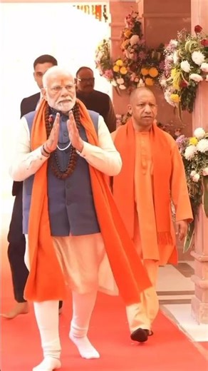 Modi-Yogi Jodi in Ayodhya Ram Mandir 🚩🙏 #shorts #politics