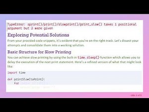 How to Simulate Slow Printing in Python: Common Issues and Solutions