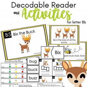 Bix the Buck Book and Activities to Decode in Reading {Reversal Letter Bb}